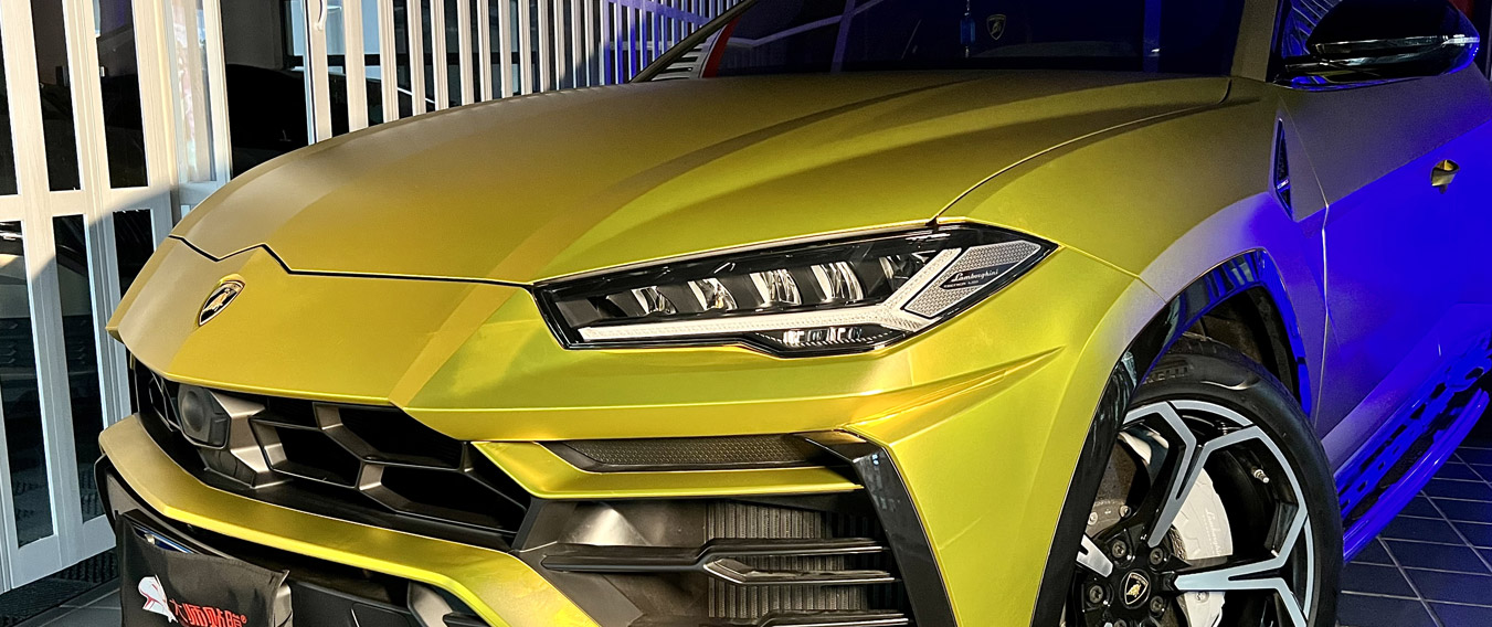 yellow car wrap